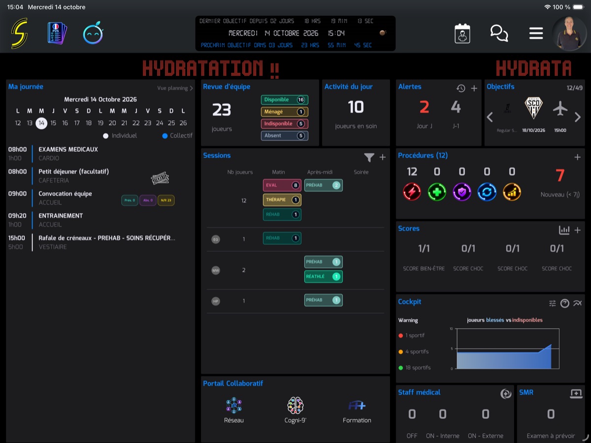 Capture EZTM : Le poste de pilotage des staffs