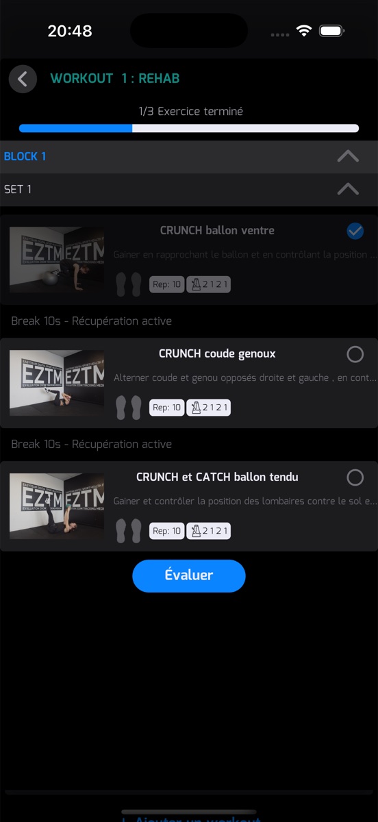 Capture EZTM : Les sessions sur téléphone